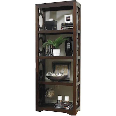 Contemporary 3 Shelf Etagere with Open Circle Fretwork